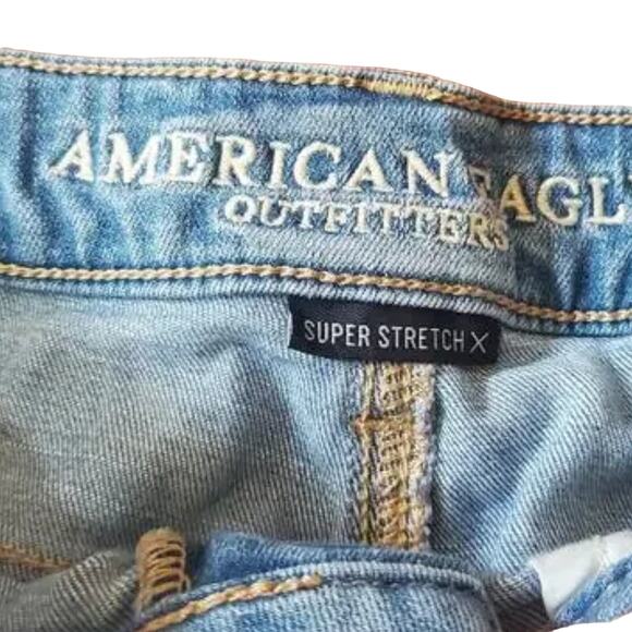 American Eagle Midi Shorts Light Super Stretch X Mom Short Size 10 - Picture 5 of 6